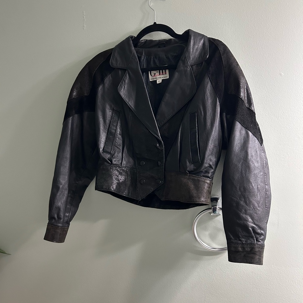 Vintage G-III Leather Jacket unique - Picture 10 of 10